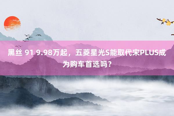 黑丝 91 9.98万起，五菱星光S能取代宋PLUS成为购车首选吗？