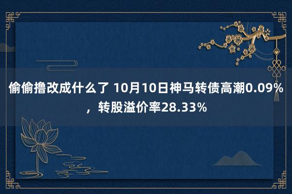 偷偷撸改成什么了 10月10日神马转债高潮0.09%，转股溢价率28.33%