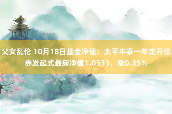 父女乱伦 10月18日基金净值：太平丰泰一年定开债券发起式最新净值1.0533，涨0.35%