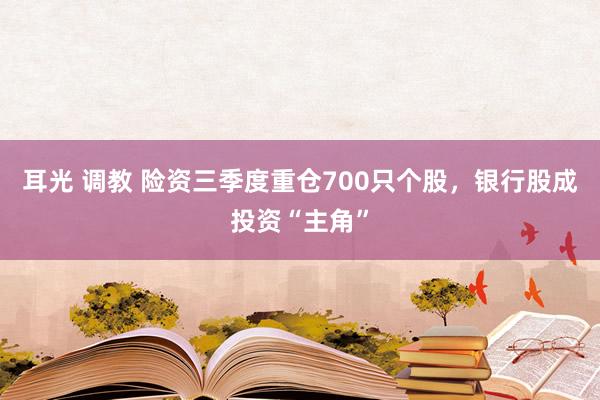 耳光 调教 险资三季度重仓700只个股，银行股成投资“主角”