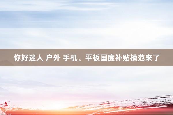 你好迷人 户外 手机、平板国度补贴模范来了