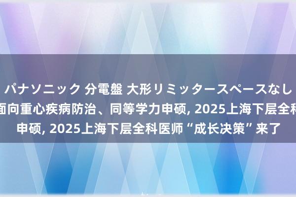 パナソニック 分電盤 大形リミッタースペースなし 露出・半埋込両用形 面向重心疾病防治、同等学力申硕， 2025上海下层全科医师“成长决策”来了